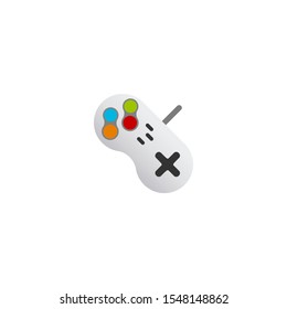 gamepad controller vector icon on a white background