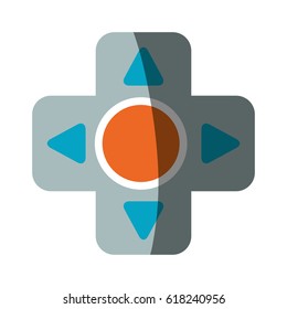 Gamepad cross isolated