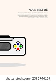 gamepad design with white color. vector design