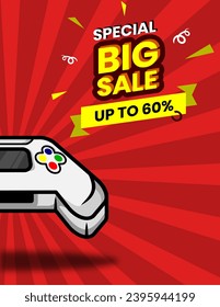 gamepad design with white color. vector design