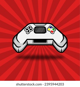 diseño gamepad de color blanco. diseño vectorial