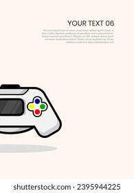 diseño gamepad de color blanco. diseño vectorial