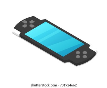 Gamepad device isometric 3D icon. Digital technologies, computer gadget, multimedia equipment vector illustration