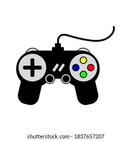 gamepad drawing on white background, vector illustration