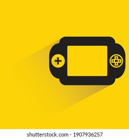 gamepad with drop shadow on yellow background
