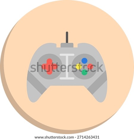 Gamepad Flat Circle Style Icon