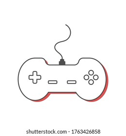 gamepad flat design, vector illustration