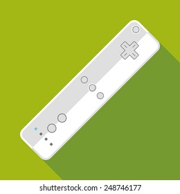 gamepad flat icon with long shadow