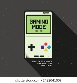 Gamepad. Flat style vector illustration for t-shirt and mobile applications.