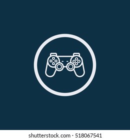 Gamepad. Flat vector web icon or sign on grey background with shadow. Collection modern trend concept design style illustration symbol