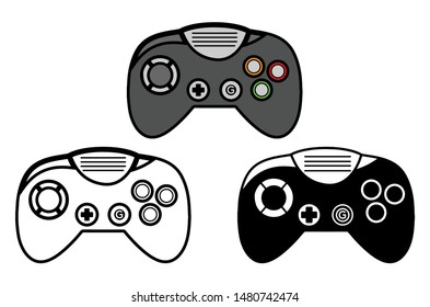 Gamepad for game console | Game controller Vector Illustration Silhouette