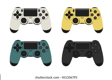 Gamepad for game console.The joystick for the console.The controller in the vector.Joystick vector illustration.