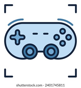 Gamepad or Game Controller vector concept colored icon or design element