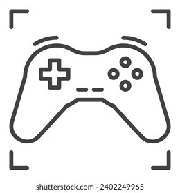 Gamepad or Game Controller vector Controlling Device concept outline icon or symbol