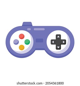 A gamepad for game handling, flat icon