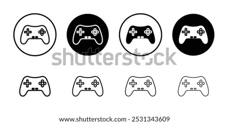 Gamepad icon (2) linear logo isolated