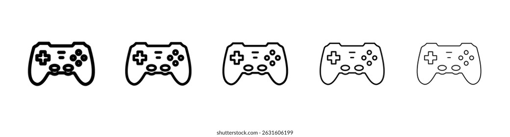 Gamepad icon in black. Vector illustration for graphic design