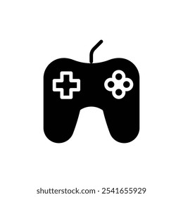 Gamepad icon Black and white outline vector
