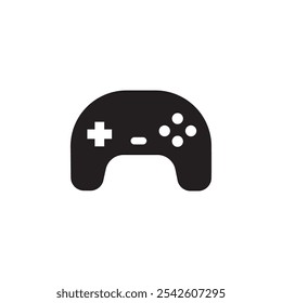Gamepad icon black and white vector sign