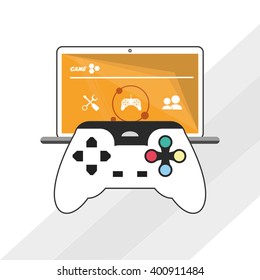 gamepad icon design, vector illustration