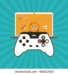 gamepad icon design, vector illustration