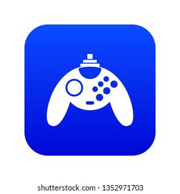 Gamepad icon digital blue for any design isolated on white vector illustration