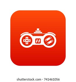 Gamepad icon digital red for any design isolated on white vector illustration