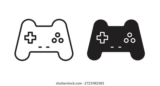 Icono de gamepad icono plano simple. Versión Liner - Vector de stock.