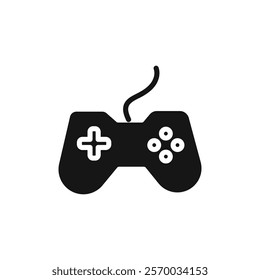 Gamepad icon Flat simple outline set