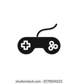 Gamepad icon Flat simple outline set