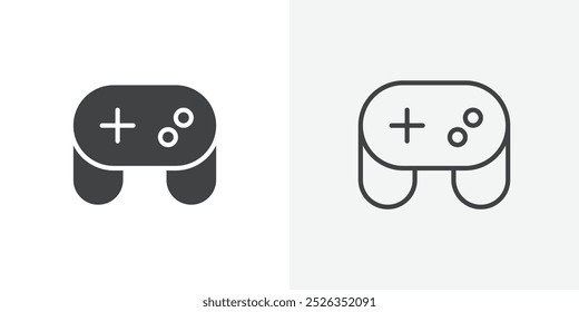 Gamepad icon flat and simple set design