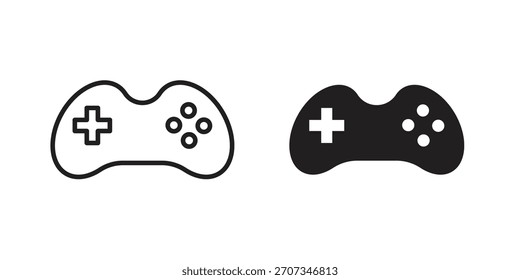 Icono de gamepad. Colección de estilo plano y de trazo. símbolo simple