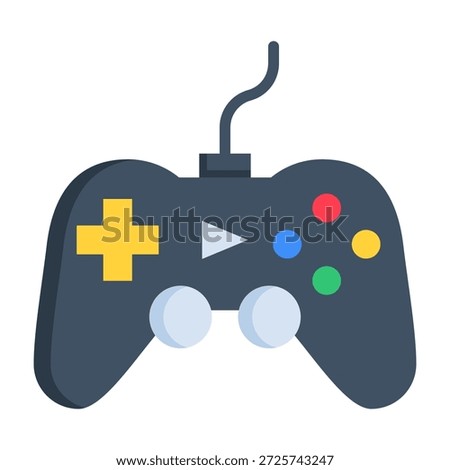 Gamepad Icon Flat Style Vector Illustration
