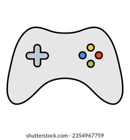 Icono de Gamepad. Controlador de juego. Ilustración vectorial aislada en blanco.