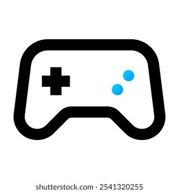 Video Icono de gamepad. gamepad, juego, joystick, controlador, consola, joypad, electrónico, jugador, dispositivo, juego. Ilustración de icono de Vector