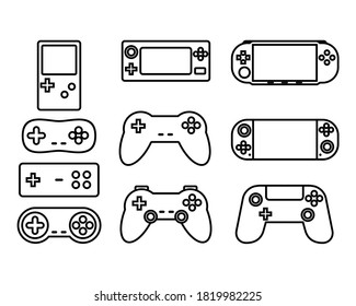 Gamepad icon. Gaming controller. Video game console. Illustration vector