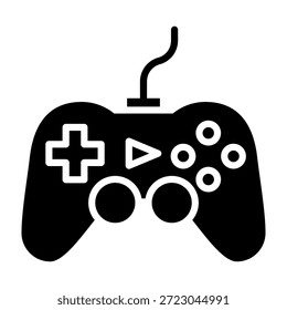Gamepad-Symbol Glyphe-Stil, Vektorgrafik