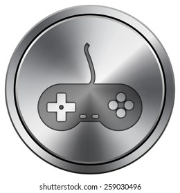 Gamepad icon. Internet button on white background. EPS10 Vector. 