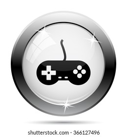 Gamepad icon. Internet button on white background. EPS10 vector.
