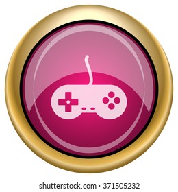 Gamepad icon. Internet button on white background. EPS10 vector.