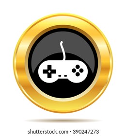Gamepad icon. Internet button on white background. EPS10 vector.