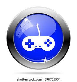 Gamepad icon. Internet button on white background. EPS10 vector
