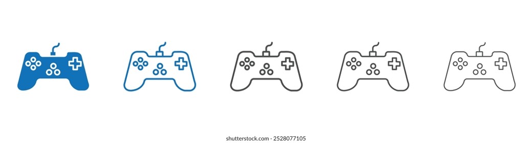 Gamepad icon Isolated flat vector in outline