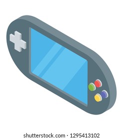 Gamepad icon in isometric vector design