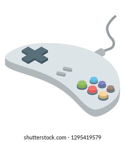 Gamepad icon in isometric vector design