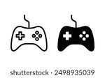 Gamepad icon, joystick icon, game console symbol vector