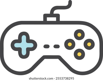  Gamepad icon, Joystick videogame controller vector 