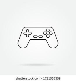 Gamepad icon. Keypad, controller, input device symbol. Flat design. Stock - Vector illustration