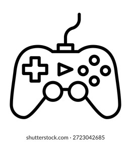 Gamepad-Symbol Linienstil, Vektorgrafik