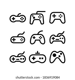 icono gamepad o logotipo símbolo de signo aislado ilustración vectorial - Colección de iconos vectoriales de estilo negro de alta calidad
